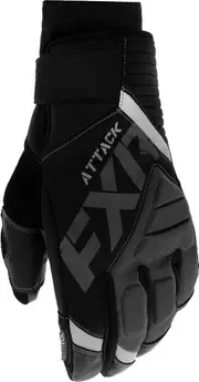 FXR Attack Lite Snowmobile Gloves, black, Size L for Men