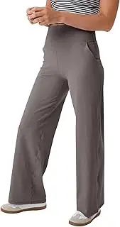[Generic] Yoga Pants for Women Workout Yoga Loose Trendy Stretch Pants Cross Bootcut Leggings, Khaki, Small