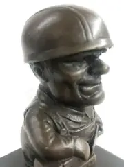 Hand Made Detailed Construction Man With Hard Hat solid Bronze Figurine DEAL