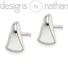 Designs by Nathan | 925 Sterling Silver Fancy Wedge-shaped Post Earrings