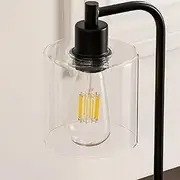Vikus 2x Pack Industrial Table Lamp with 2 USB Port for Bedside Nightstand Desk and Living Room Office (Bulb not Included)