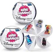 5 Surprise Disney Mini Brands by ZURU (2 Pack) Amazon Exclusive Disney Store Edition, Mystery Capsule Real Miniature Brands Collectibles Toys for Kids, Teens, and Adults