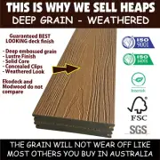 COMPOSITE DECKING Eco - 25 year warranty 138mm wide - DIY TEAK MAPLE ESPRESSO