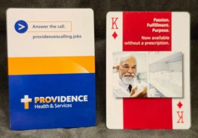 Single Swap Playing Card Cards Providence Health Services Nurse Doctor Hospital