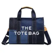 Patchwork Denim Tote Bags Fashion Designer Letters Women Handbags Luxury Shoulder Crossbody Bag Big Shopper Purses Bolso Mujer Blue Big