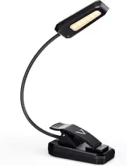 LED Reading Book Light w/Clip Flexible USB Rechargeable Bed Travel Desk Laptop