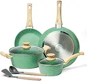 Innerwell Pots and Pans Set Nonstick, 8 Piece Kitchen Cookware Sets Nonstick Kitchenware Pans for Cooking, Pot and Pan Set Non Stick Pots and Pan Set 100% PFOA-Free, Toxin-Free, Induction Compatible