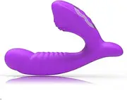 Clitoral G Spot Vibrator for Double Stimulation, Sex Stimulator for Women with 10 Powerful Vibrating Rechargeable Vagina Nipples Personal Massager Adult Toy for Couples Foreplay