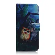 Oil Painting Owl Pattern Coloured Drawing Horizontal Flip Leather Case for Huawei Y7 Prime (2019) / Y7 Pro (2019) / Enjoy 9, with Holder & Card Slots & Wallet