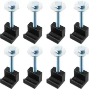 Frienda 8 Pieces Truck Tool Box Mounting Kit Black J Hook Tool Box Tie Down P...