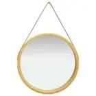 Wall Mirror with Strap Makeup Dressing Living Room Hallway Accent Decor