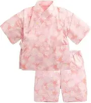[DYZANOROKY] Jinbei Children, Kids, Girls, Boys, Top and Bottom Set, Baby, Summer, Cotton, Thin, Japanese Pattern, Floral Pattern, Cherry Blossom, Dog Pattern, Yukata, Kimono, Festival, Summer Festival