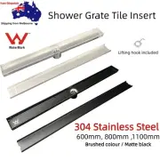 Shower Grate 304 Stainless Steel 600/800/1100mm WELS Tile Insert Floor Grate