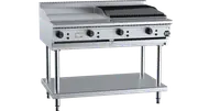 B+S Black Combination 600mm Grill Plate & 600 mm Char Broiler LPG