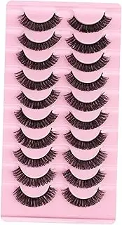 JAYIOLA 10 Sets of Russian Volume Lashes - Luxurious False Eyelashes for A Glamorous Look, D