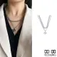 【00:00】韓國設計個性W英文字母多層次潮流項鍊(多層次項鍊 英文項鍊 字母項鍊)