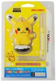 Pokemon 3DS XL PIKACHU Screen Cleaner Oversized Plush Strap F/S w/Tracking# NEW
