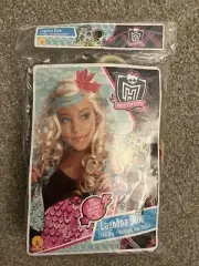 Monster High Lagoona Blue Child Wig NEW blond with blue stripes