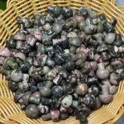 100pcs Wholesale Natural Rhodonite mini mushroom skull quartz crystal skull