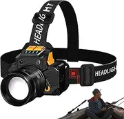 LED Headlamp - LED Head Light Rechargeable | Motion Sensor Flashlight Waterproof Equipment for Mountaineering Survival Mining Climbing Fishing Camping