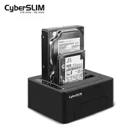 在飛比找PChome24h購物優惠-CyberSLIM 2.5吋/3.5吋雙層硬碟外接盒 SSD