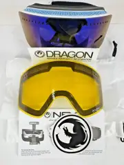 Dragon NFXS ONUS Blue Dark Smoke Blue Ion + Yellow Snowboard Ski Snow Goggles