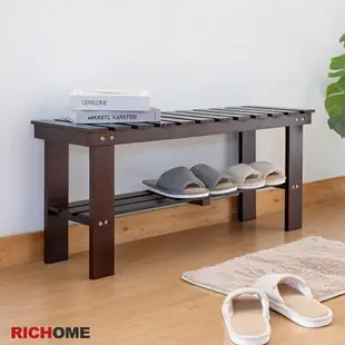 RICHOME 福利品 SC-215 春上穿鞋椅 鞋櫃 鞋架 穿鞋椅 凳子 玄關 松木