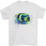 A Ferret Watercolour Mens T-Shirt 100% Cotton