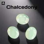 Natural Chalcedony Lot – 3 Pcs | 8Ct Total | 9x6mm Oval Shape | Jewelry Craft