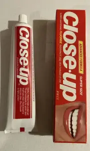 Vintage 1979 Super Size 8 oz Close Up Toothpaste Tube Box Full Unopened NOS Rich