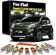 Car LED Interior Dome Trunk Light Kit, For Fiat Panda 2 3 II III 169 312 319 2003-2018 Led Bulbs