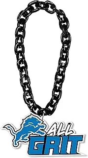Detroit Lions All Grit NFL Fan Chain, Black, Large, Plastic, No Gemstone