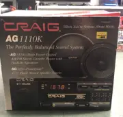 Craig ag1110 Stereo Cassette Player AM FM Radio 2 SG310 Powerplay Speakers 6.5"