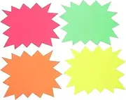 Ciieeo 40pcs Fluorescent Sticker Tags Blank Labels for Supermarket Retail Signs