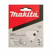 MAKITA 93mm 80G 6-Hole Delta Hook & Loop Sanding Sheet for Paint - 10 Piece P-42