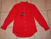 NWT Vineyard Vines Mens XS Parade Red Light Corduroy Tucker Shirt