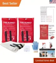 Fire Blanket For Home XXL- 79 x 79 Fire Blankets Emergency For People Fire Re...
