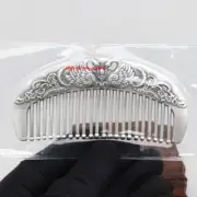 Soiid 999 Fine Silver Comb Chinese Phoenix Pattern Portable Comb 3.8"L Best GIFT