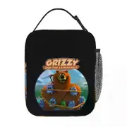 c455 Grizzy And The Lemmings Lunch Bags Insulated Lunch Tote Portable Bento Box Resuable Picnic Bags for Woman Work Kids School k455