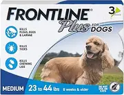 FRONTLINE PLUS DOG 10-20KG MED 3'S BLUE
