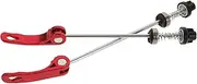 Happyyami Bicycle Wheel Hub Set Quick Release Skewer Bolt Lever Mountain and Road Bike Axle Fixation Red
