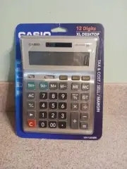 Casio DM-1200BM Desktop Calculator 12-Digit Extra Large Display Gray Silver
