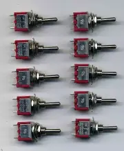 10 x Single Pole Switches Lever - Contact Fugitive