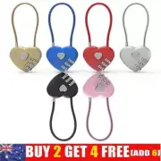 3 Digit Combination Small Heart Shaped Padlock for Luggage Backpack Jewelry