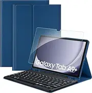 [EasyAcc] Keyboard Case Compatible with Samsung Galaxy Tab А9+ 2023 11 Inch with Screen Protector, [Italian], Removable Keyboard Protective Case with Pencil Holder (Navy Blue)