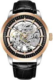 [Pagani Design] Automatic Mens Watches Skeleton Mechanical Wrist Watch for Men Waterproof Genuine Leather Watchband Luxury Self-Winding Stainless Steel Analog Watch for Men Collection