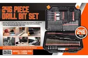 246Pcs Combination Drill Bits Set Wood Hole Saw Metal Screwdriver Spade Drill Bit