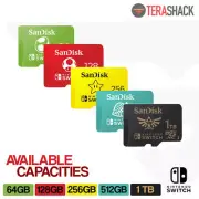 SanDisk Micro SD Card Memory 64GB 128GB 256GB 512GB 1TB Nintendo Switch & Lite