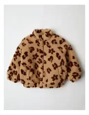 [Milkshake] Sherpa Cheetah Jacket in Tan
