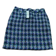 Loft Ann Taylor Pencil Skirt Size 0 Petite Mini Blue Pockets Zip